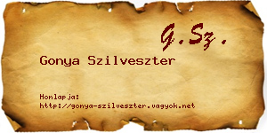 Gonya Szilveszter névjegykártya