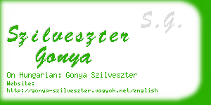 szilveszter gonya business card